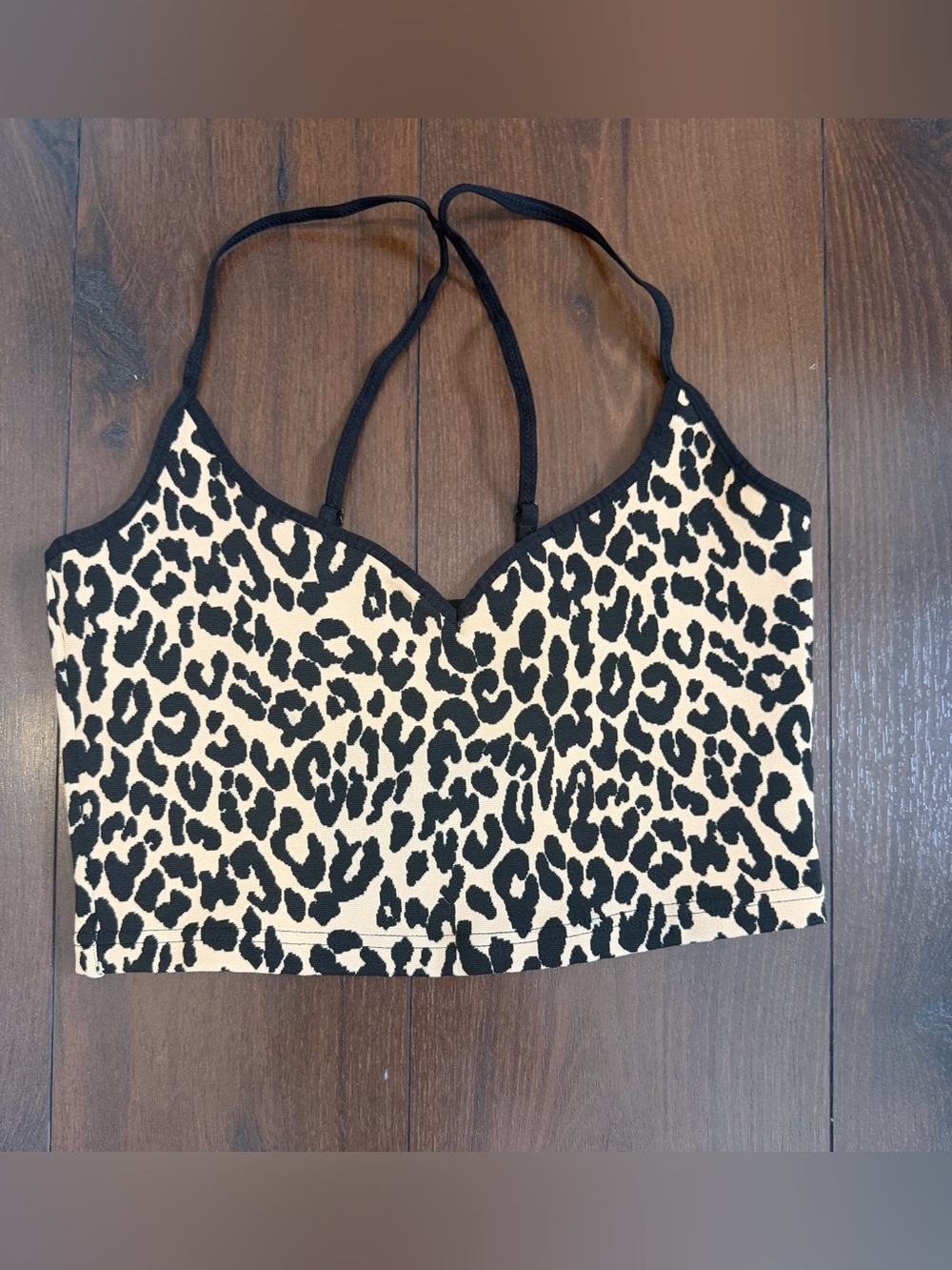 Adam Selman sport leopard crop top women’s medium active